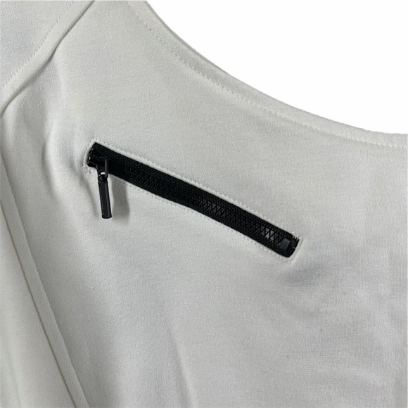 Lane Bryant Jacket 20 White Black Bomber Zipper - Picture 3 of 9